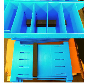 Dunnage en cartón plástico y tapas en lona PVC